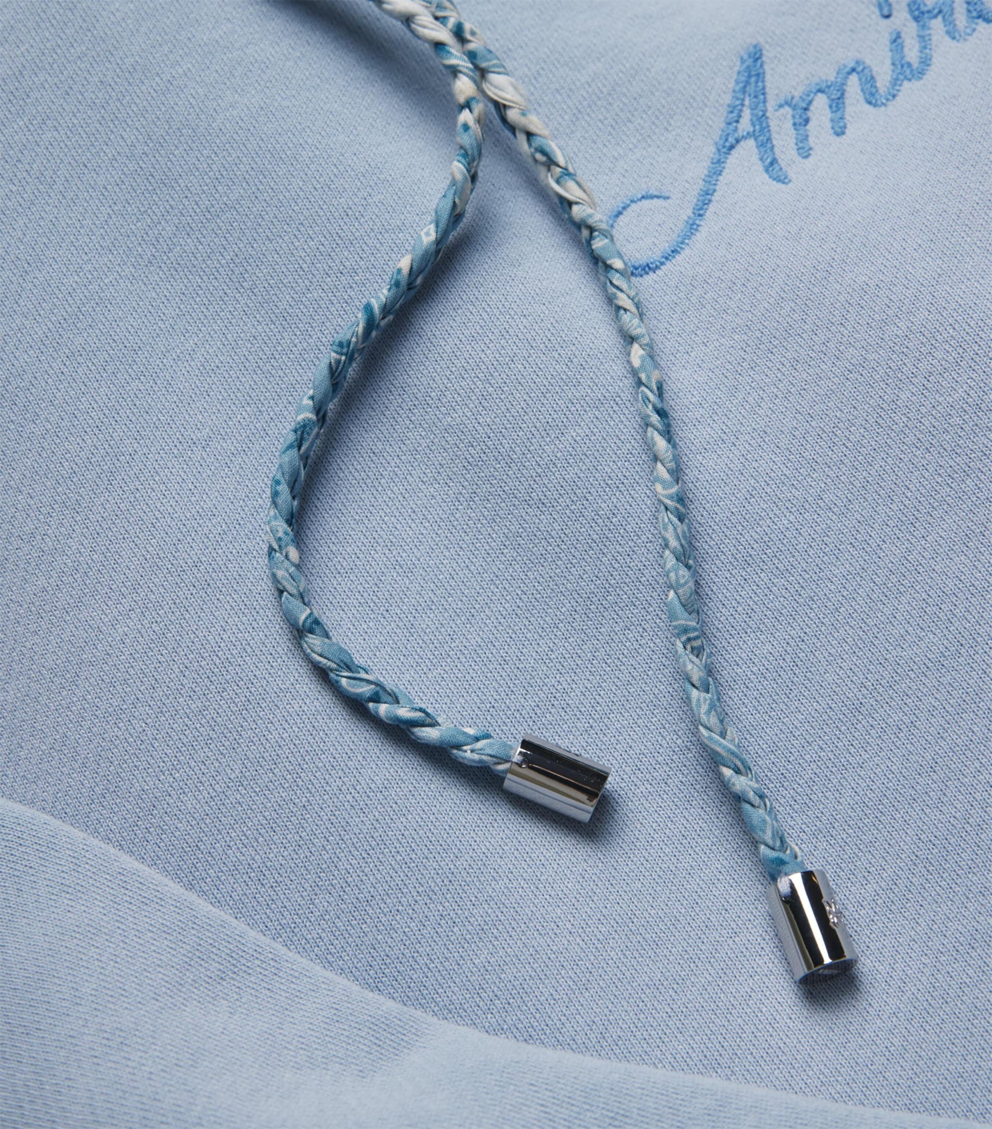 AMIRI Blue Cotton Bleach Bandana Hoodie