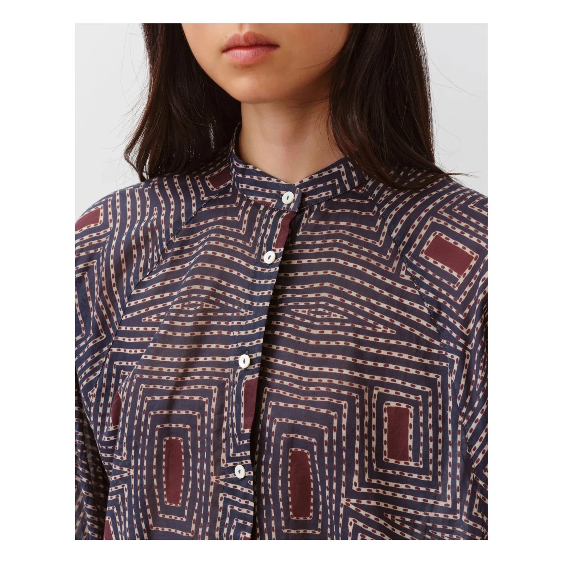Diega - Costarica Cotton Check Shirt | Navy blue