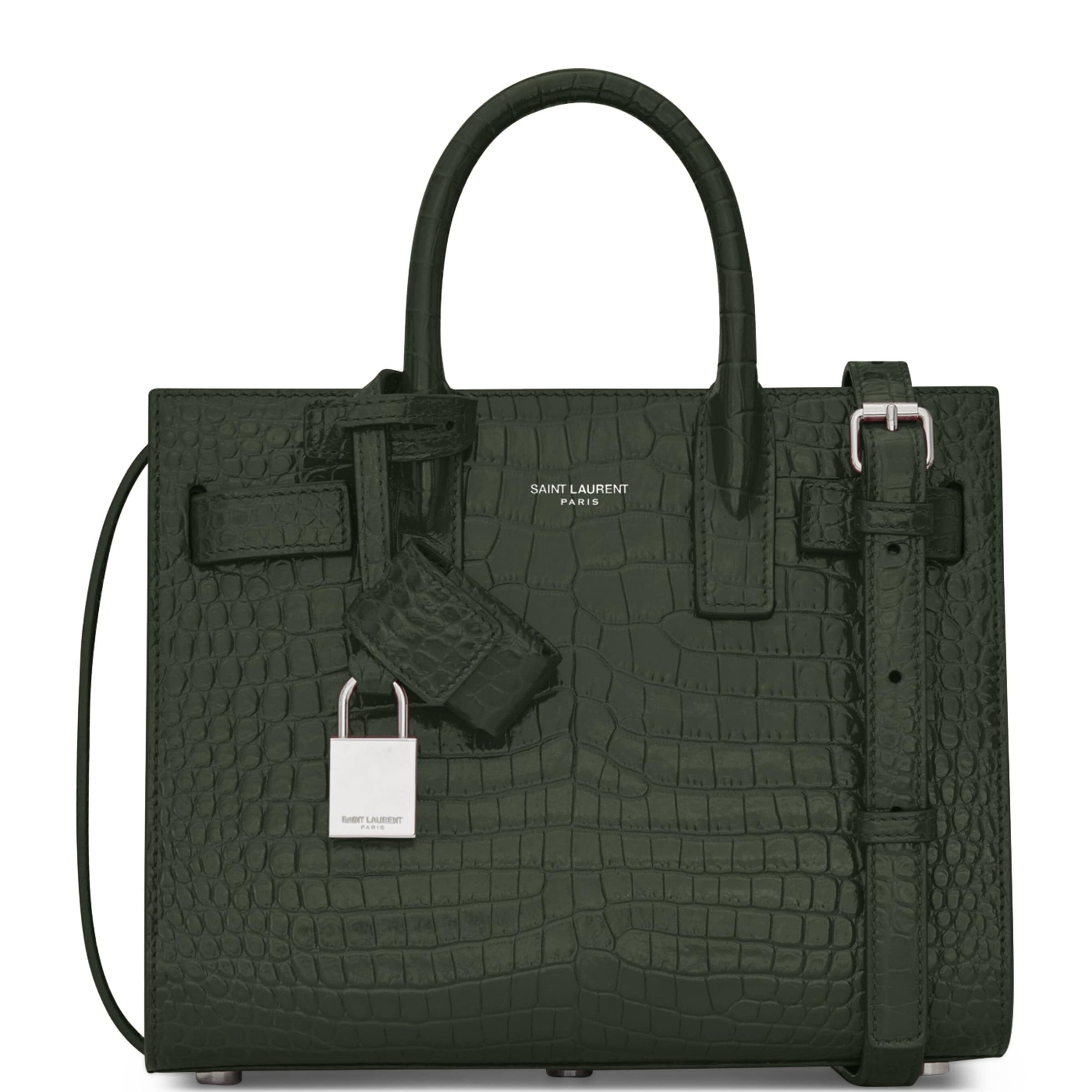 Nano Sac de Jour Croc-Embossed Tote Bag