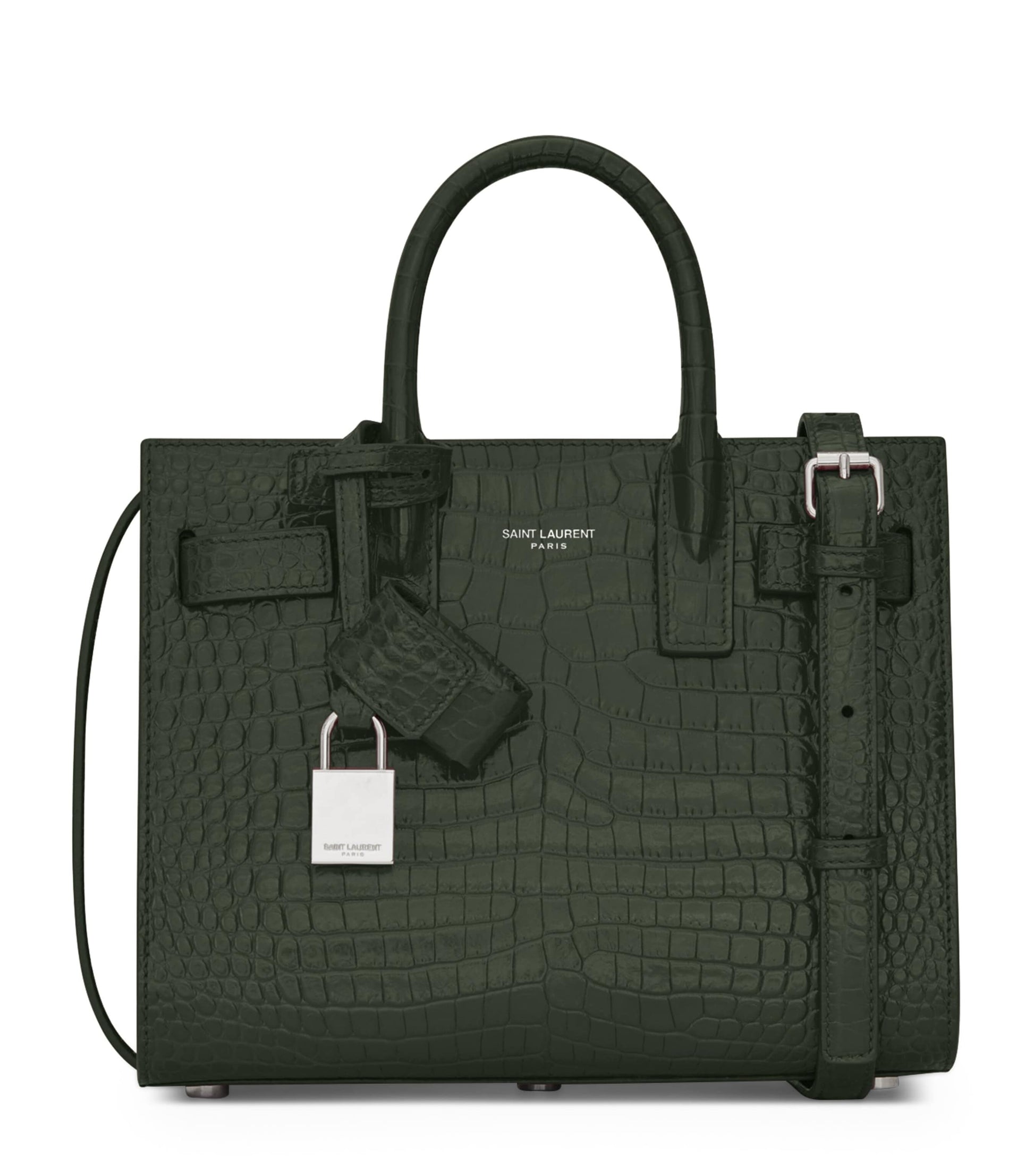 Nano Sac de Jour Croc-Embossed Tote Bag
