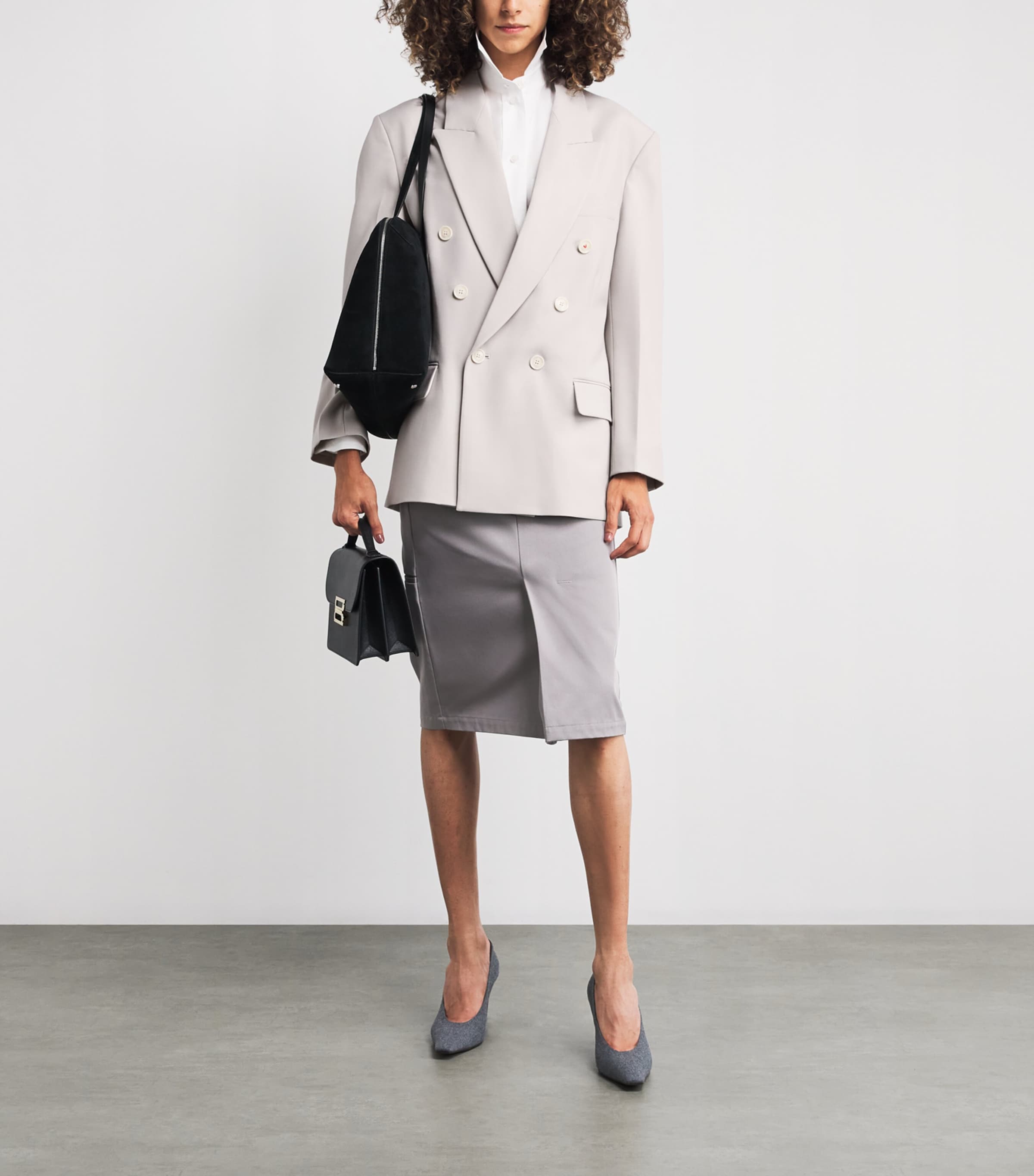 Victoria Beckham Pink Double-Breasted Blazer