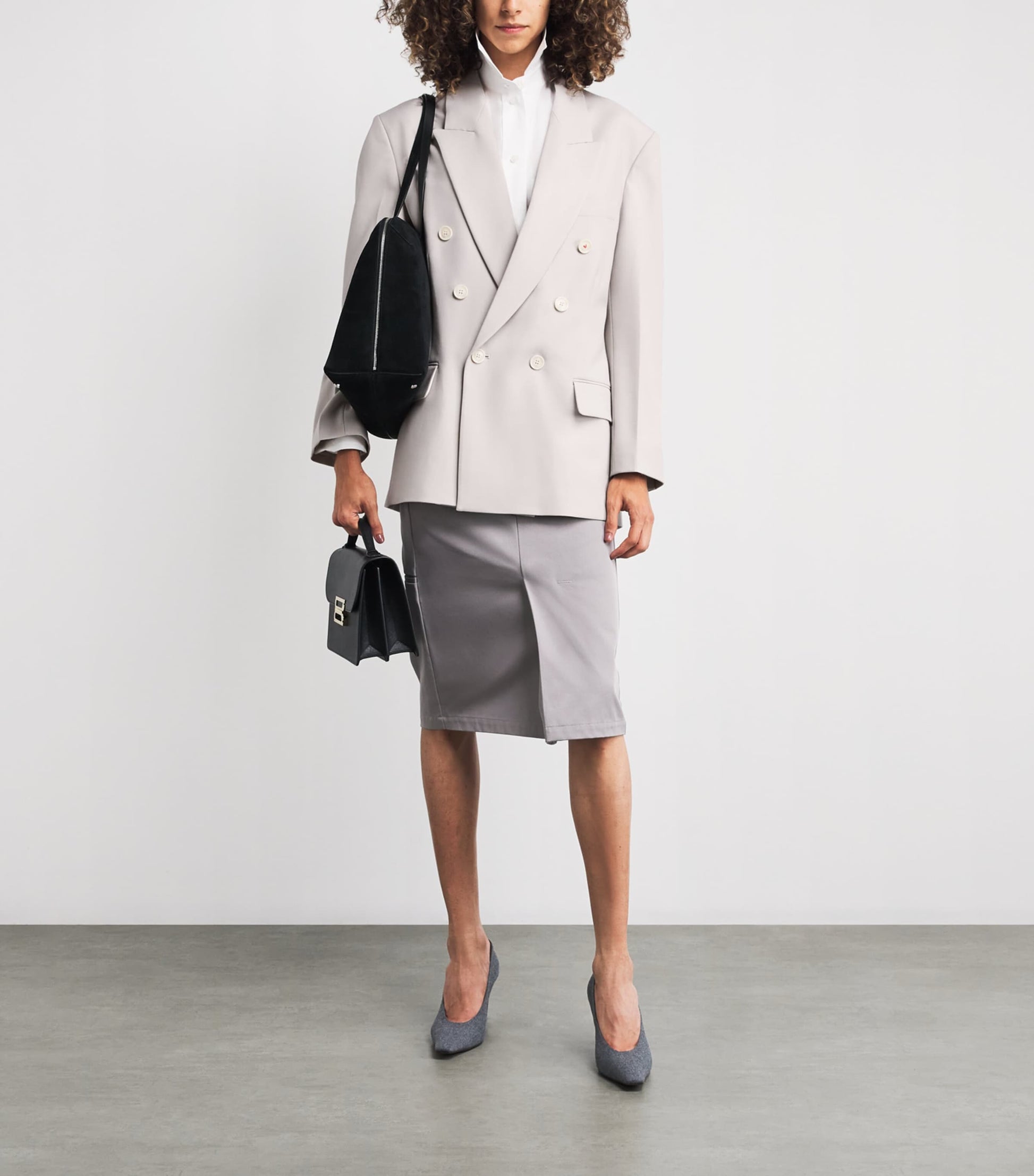 Victoria Beckham Pink Double-Breasted Blazer