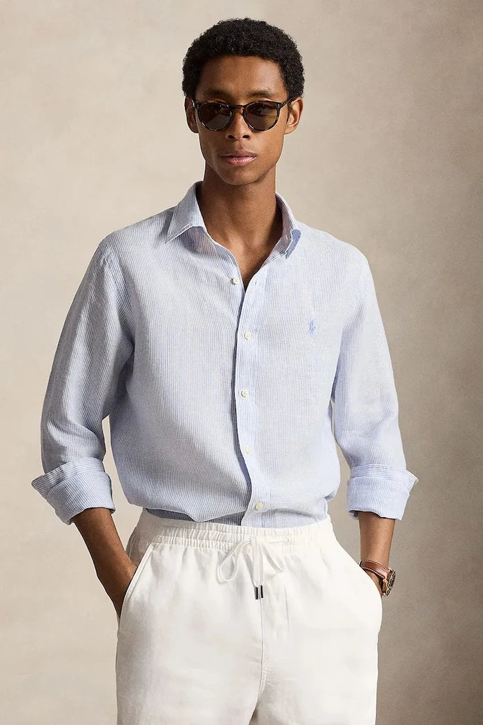 Polo Ralph Lauren риза мъжка от лен