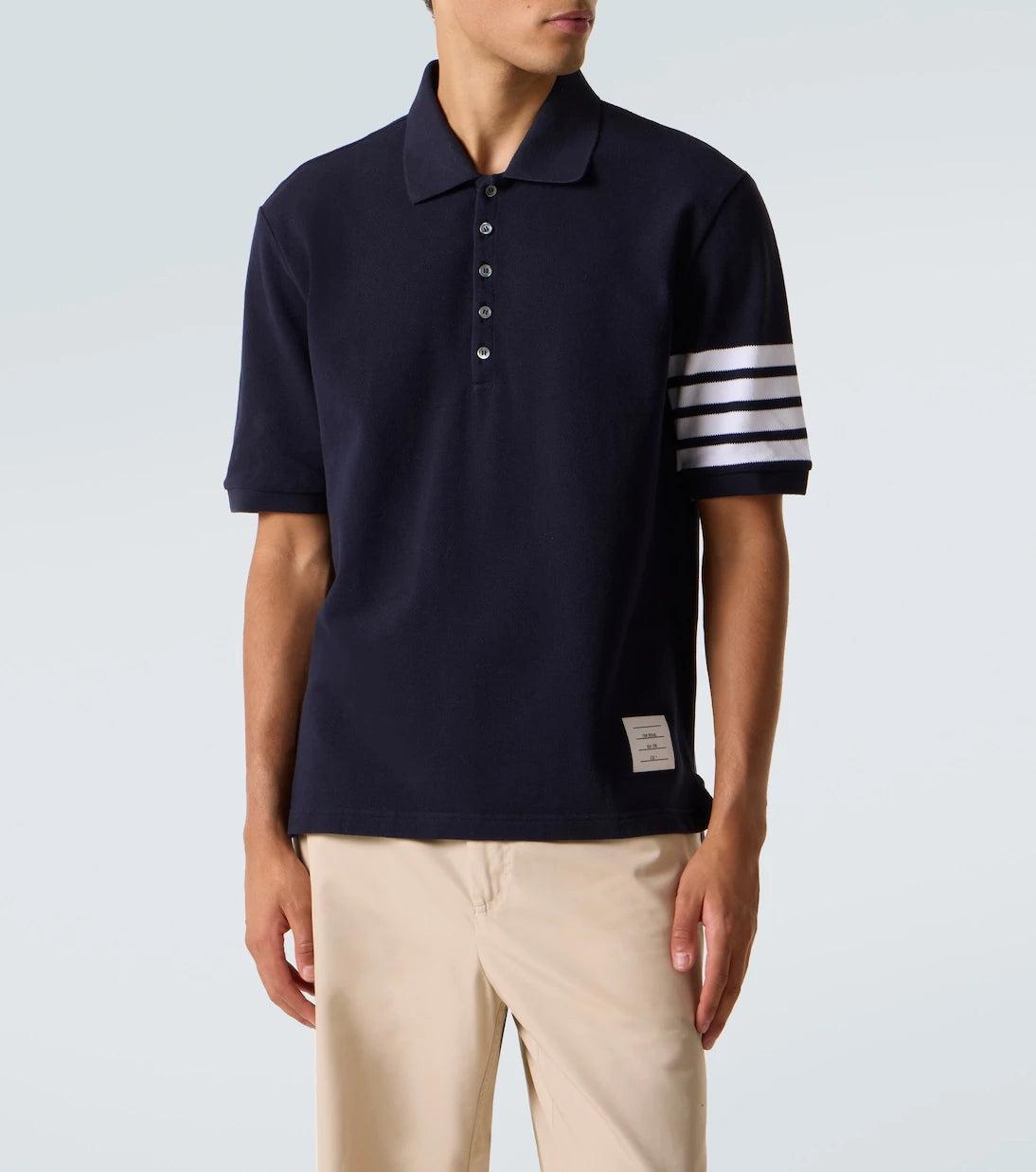 Thom Browne - 4-Bar cotton polo shirt