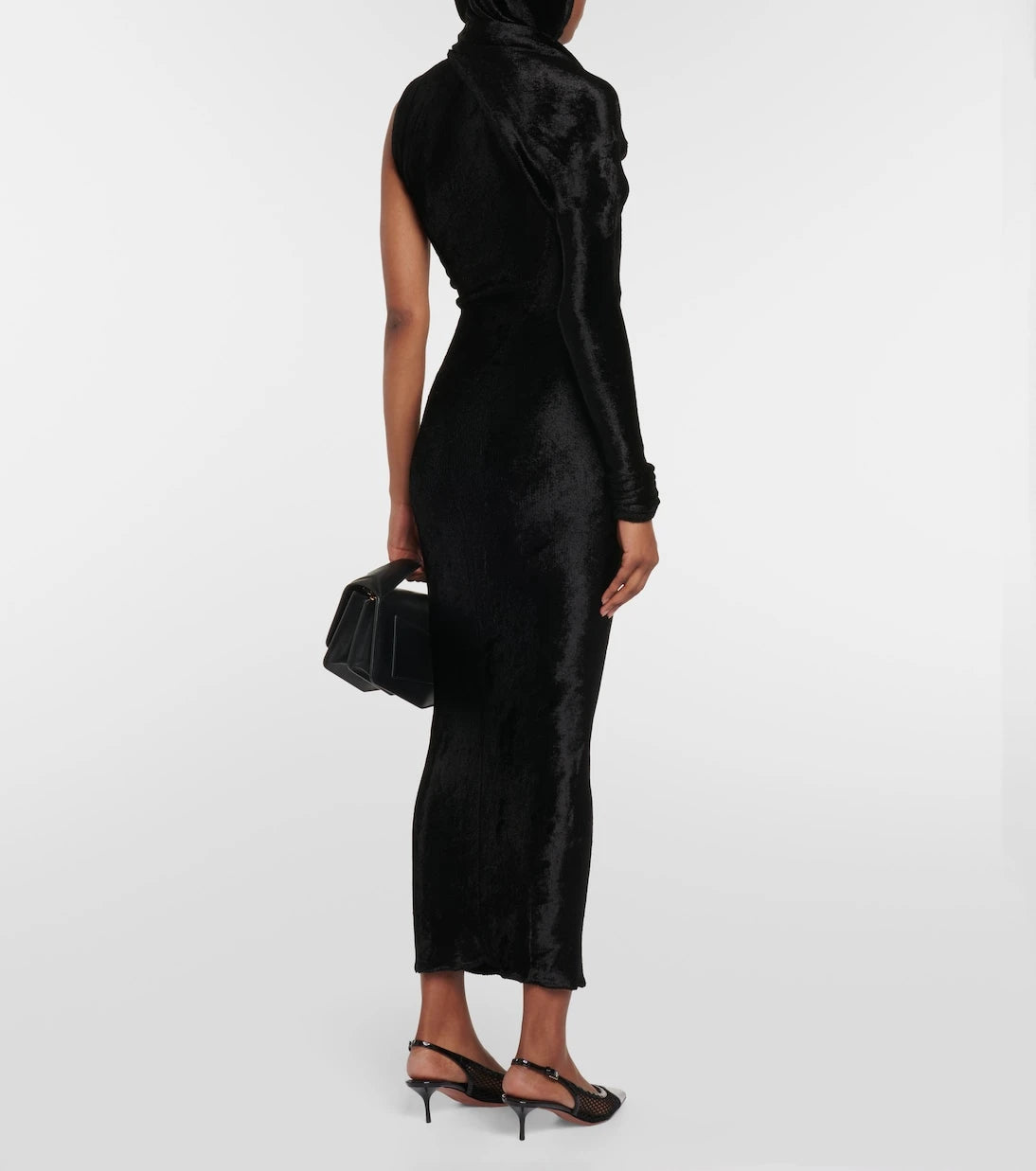 Alaïa - Hooded asymmetric gown
