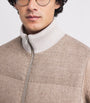 Lardini Beige Wool-Cashmere Down Gilet