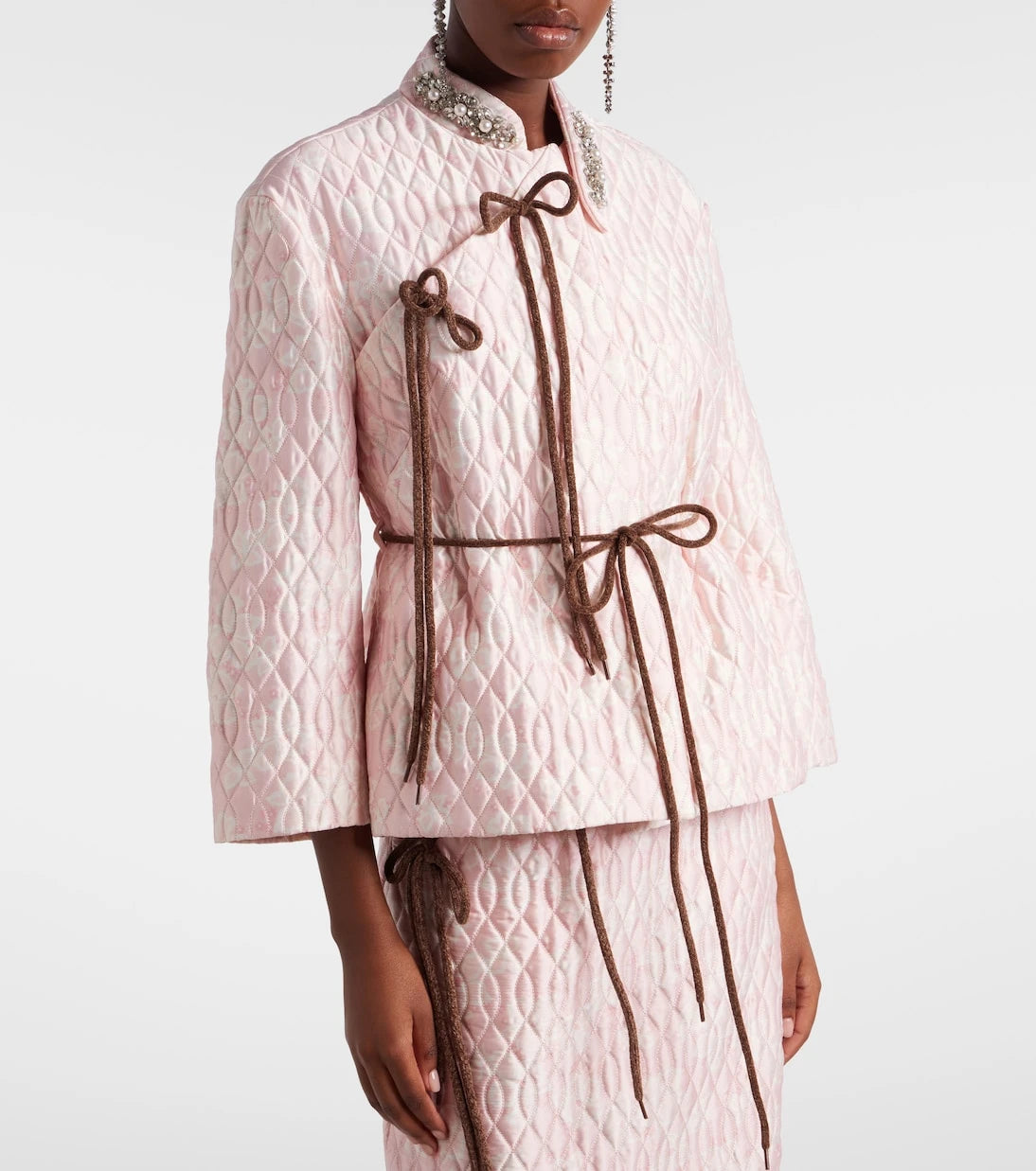 Simone Rocha - Embellished quilted jacket