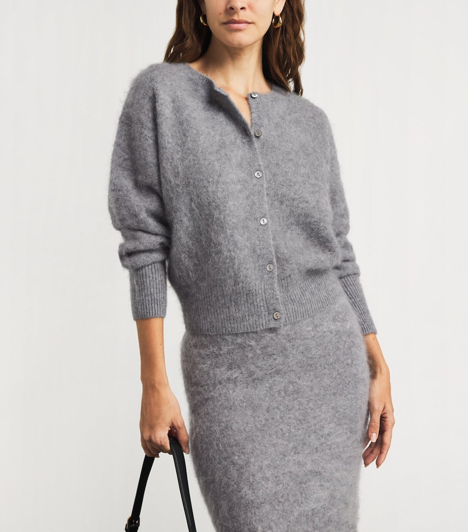 Almada Label Grey Brushed Cashmere Coco Cardigan