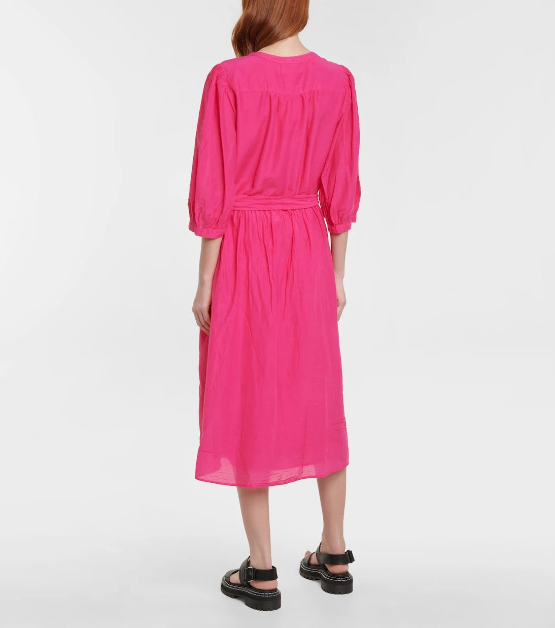 Velvet - Emerson cotton and silk midi dress