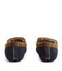 Suede Tartan-Trim Monty Slippers