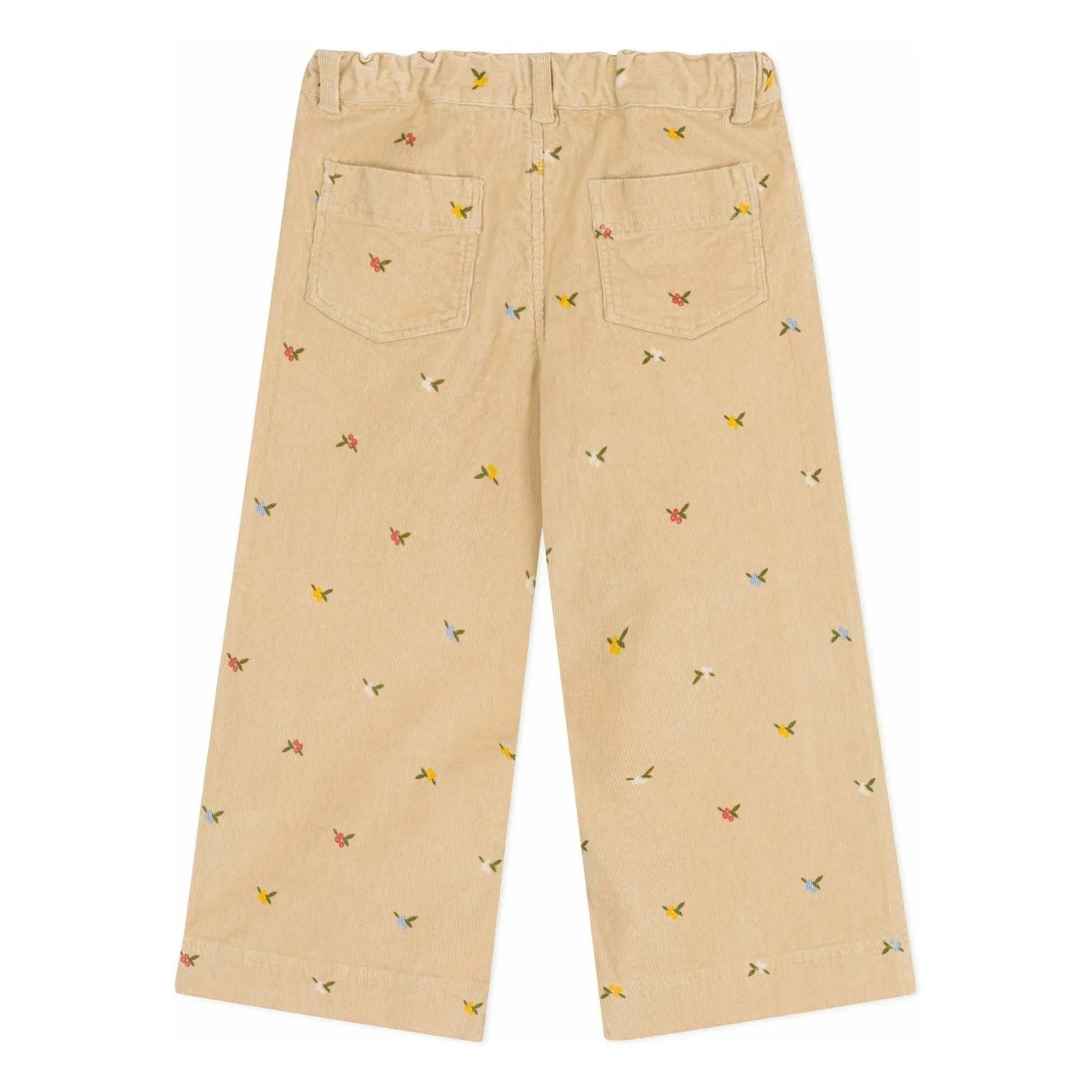 Petit Bateau - Floral Corduroy Trousers | Beige