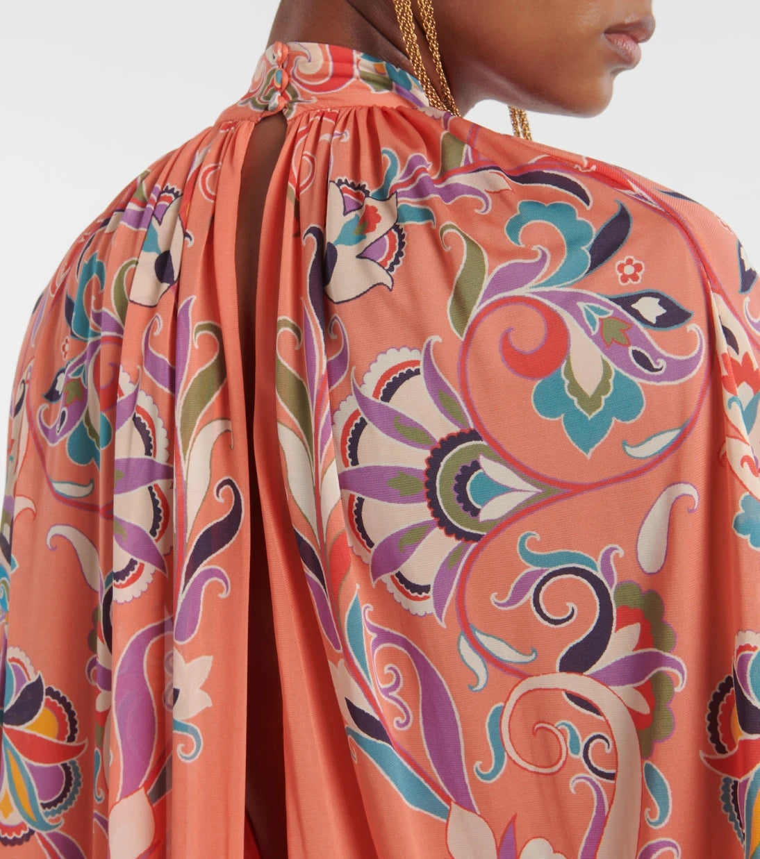 Etro - Paisley caped gown