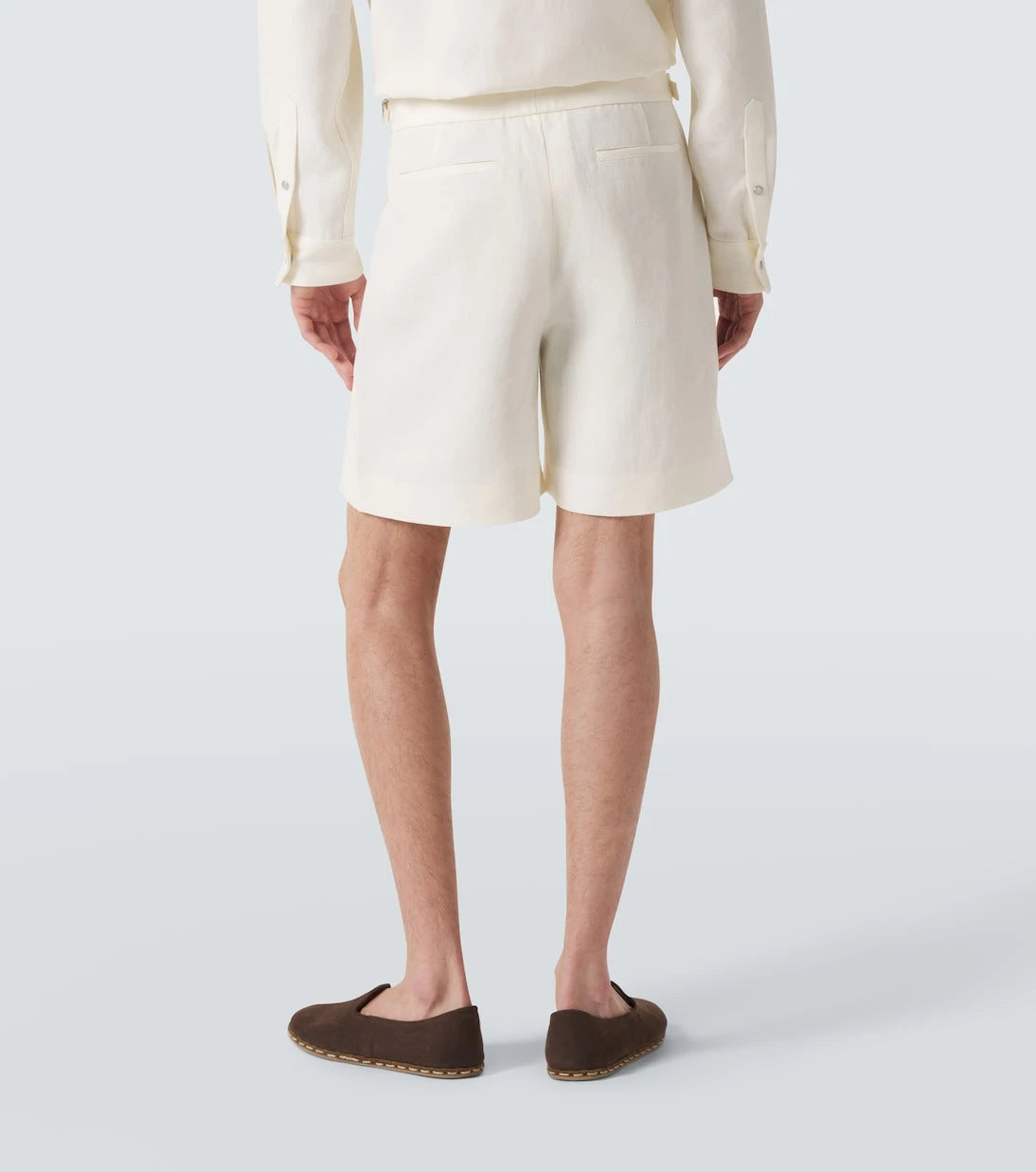 God's True Cashmere - Linen shorts with moonstone
