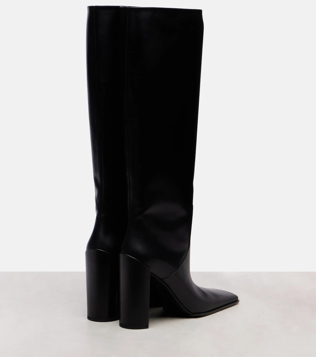 Alaïa - Square leather knee-high boots