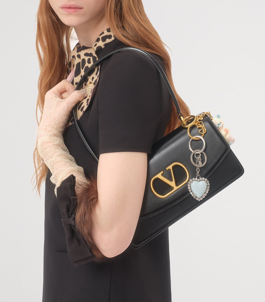 Valentino Black Wool-Silk Leopard-Tie Mini Dress