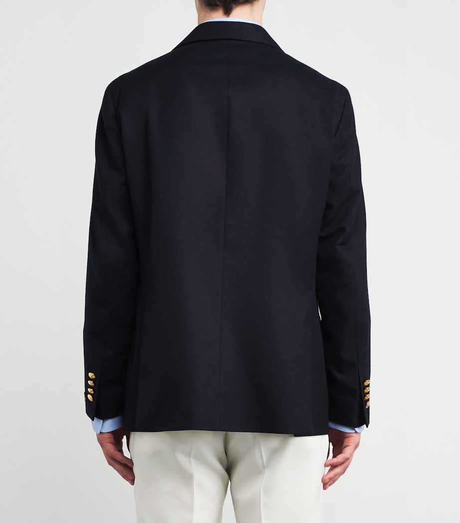 Wool Double-Breasted Blazer Navy