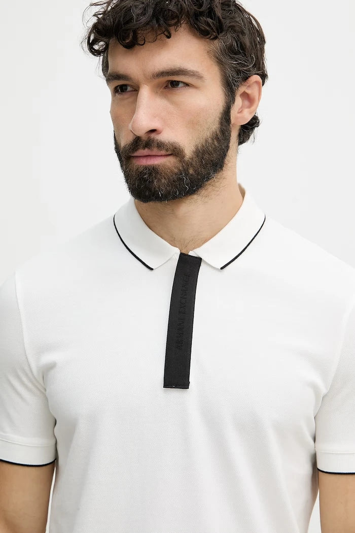 Armani Exchange тениска с яка мъжка от памук