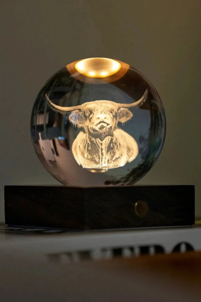 Gingko Design Amber Crystal Light Kablosuz LED Dekoratif Lamba 9,5 x 8 x 8 cm