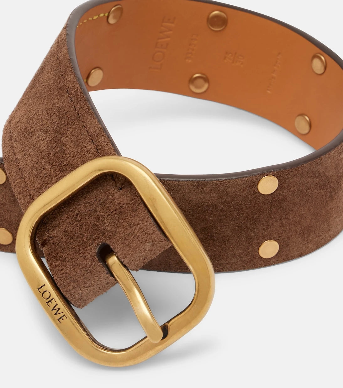 Loewe - Studded suede belt