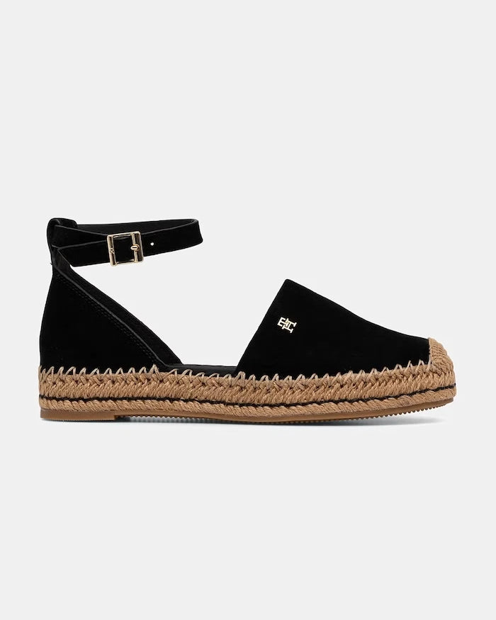 Tommy Hilfiger platform espadril kadın süet ayakkabı TH PLATFORM ESPAD SUEDE STRAP