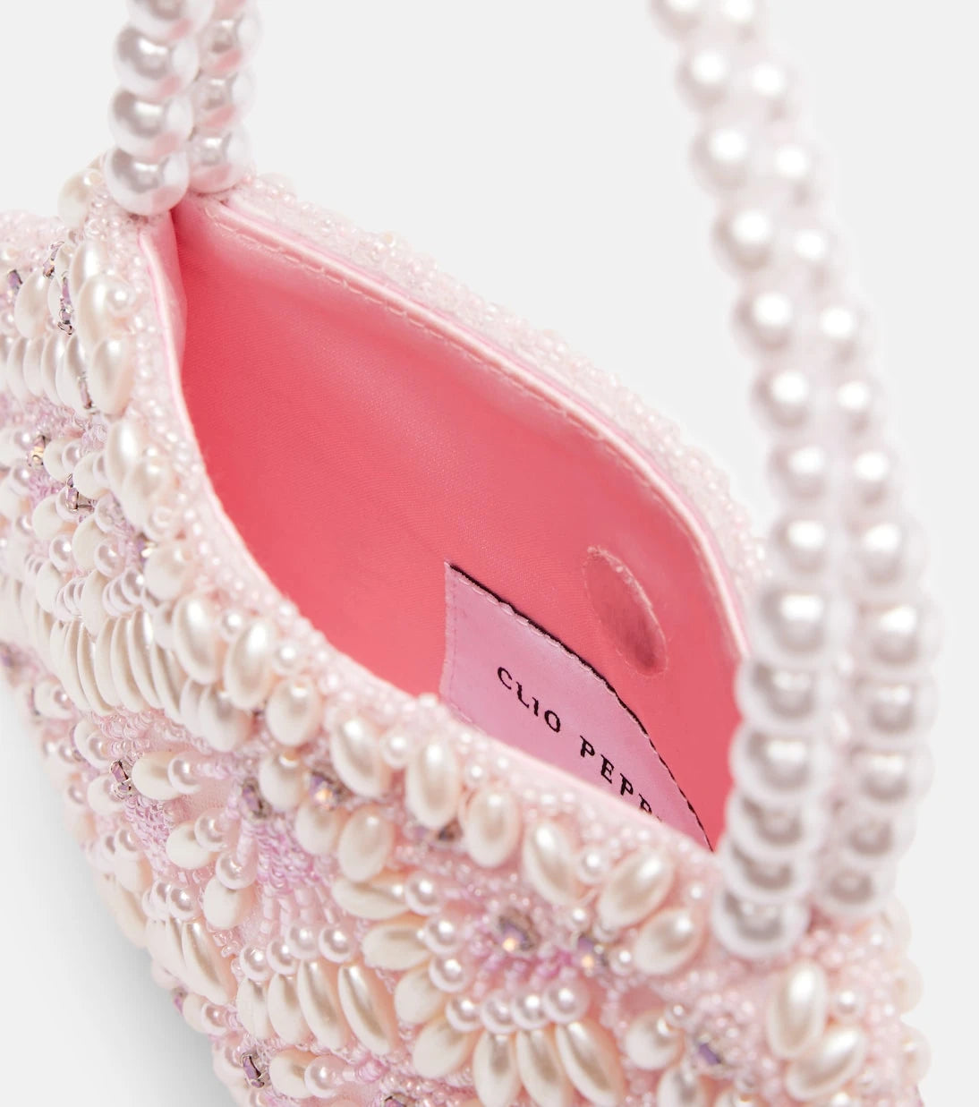 Clio Peppiatt - Scallop Mini embellished tote bag