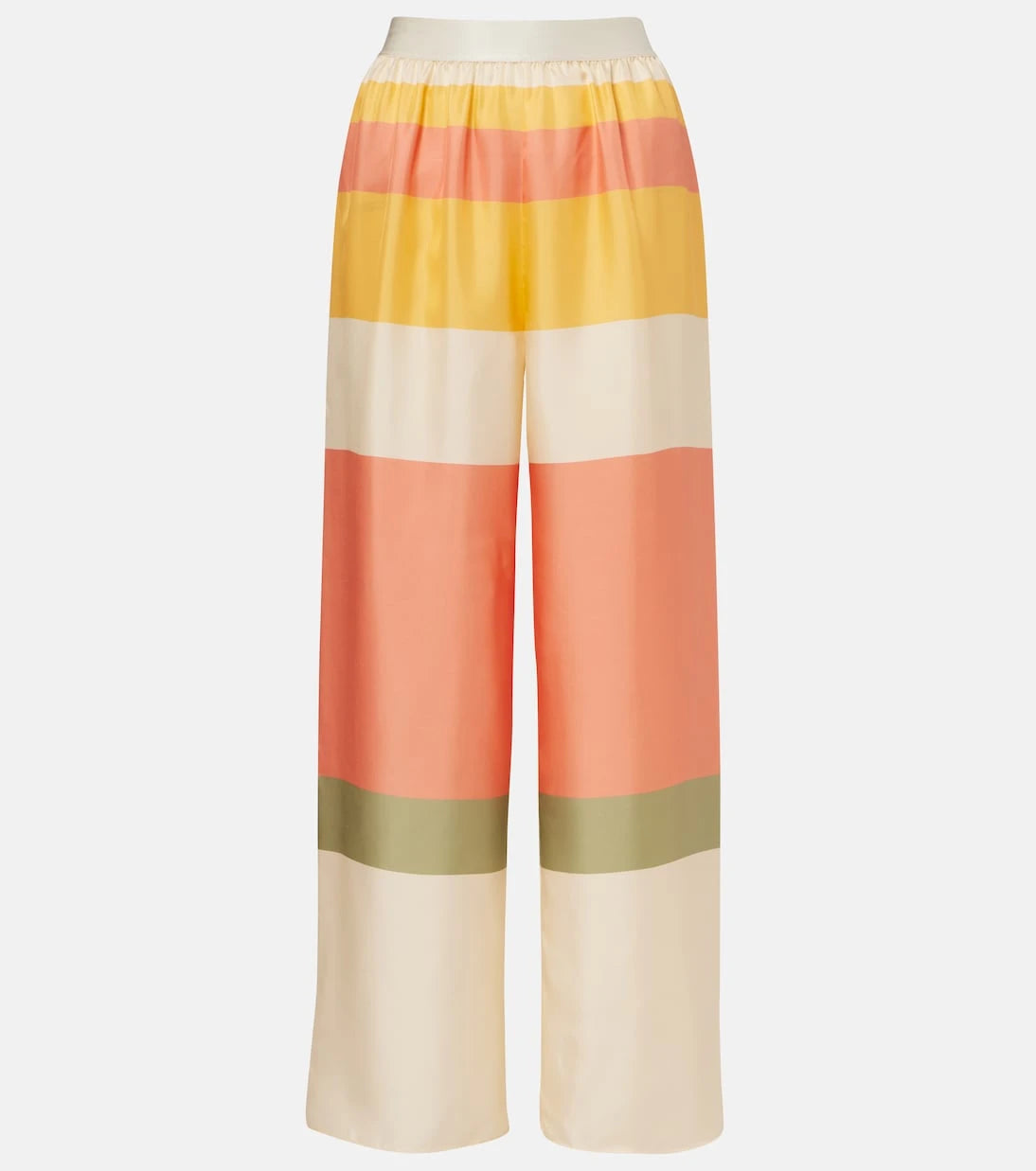 Eres - Lollipop silk twill wide-leg pants