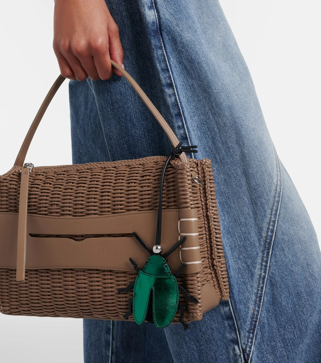 JW Anderson - Beetle metallic leather bag charm