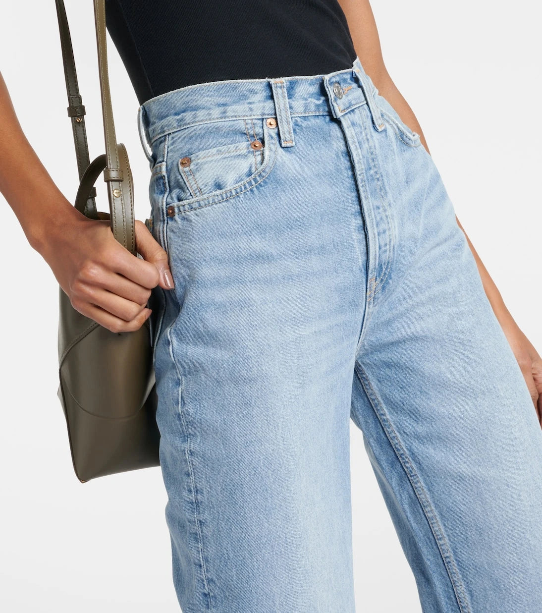 Re/Done - High-rise wide-leg jeans