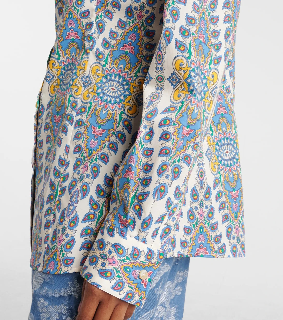 Etro - قميص بطبعة من مزيج القطن
