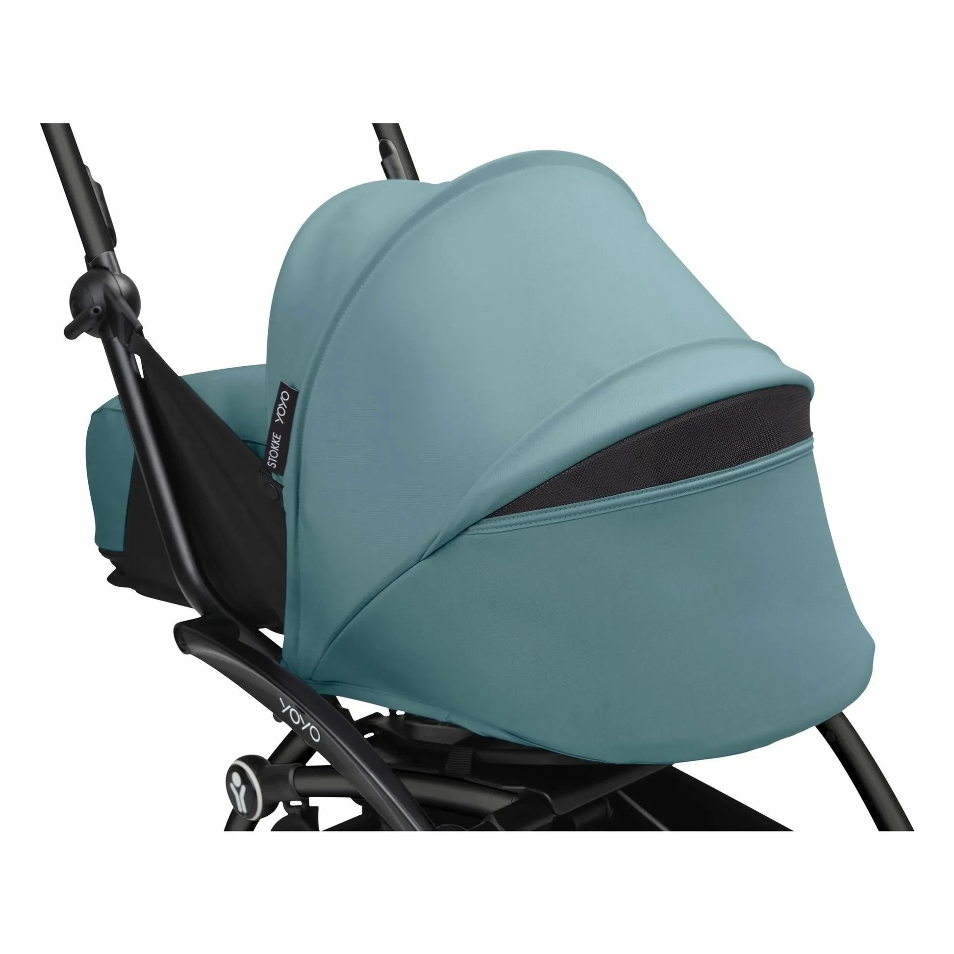 Stokke® - YOYO³ 0+ newborn stroller Black frame | Aqua