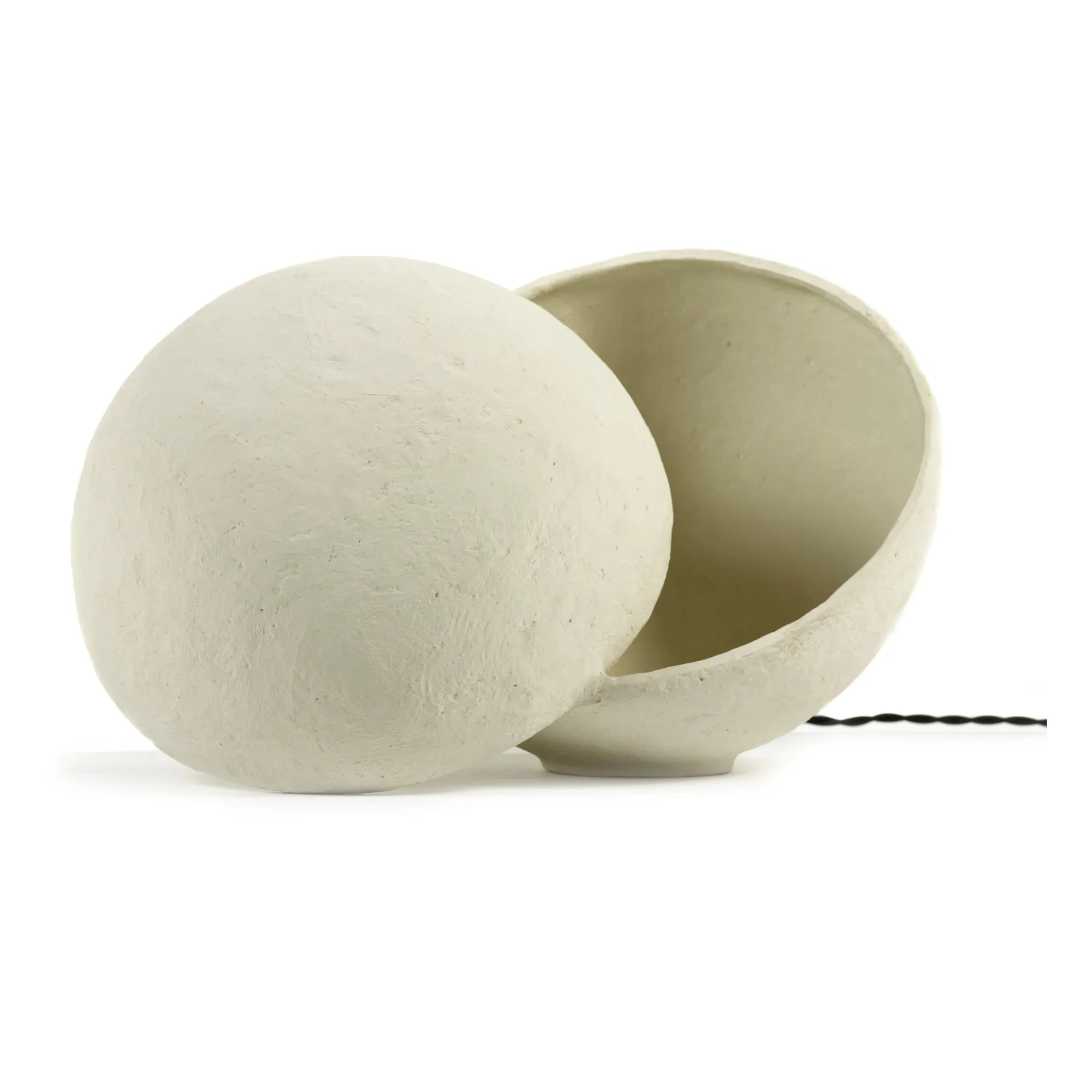 Serax - Earth Round Papier Mâché Table Lamp | White