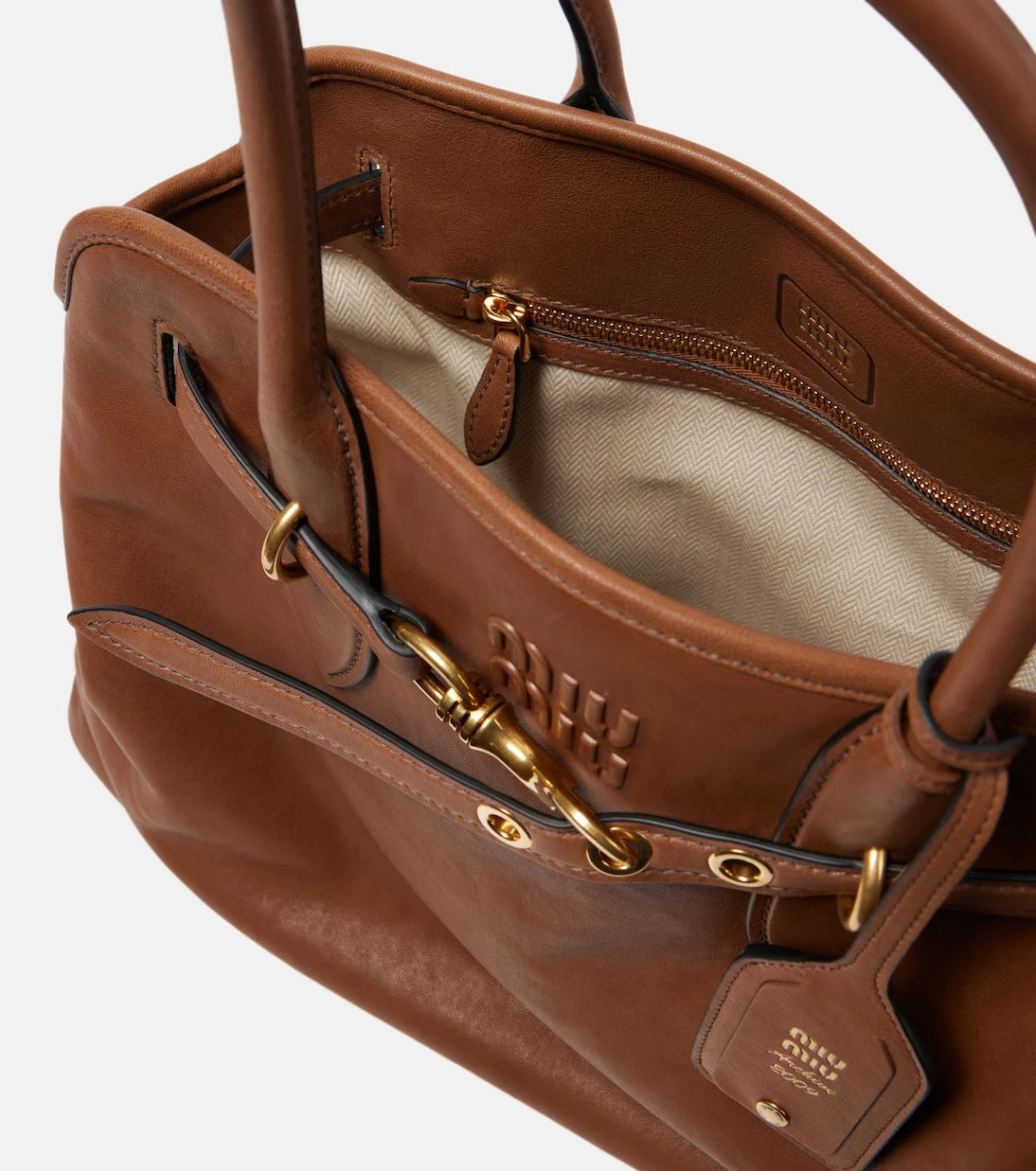 Miu Miu - Aventure Medium leather tote bag