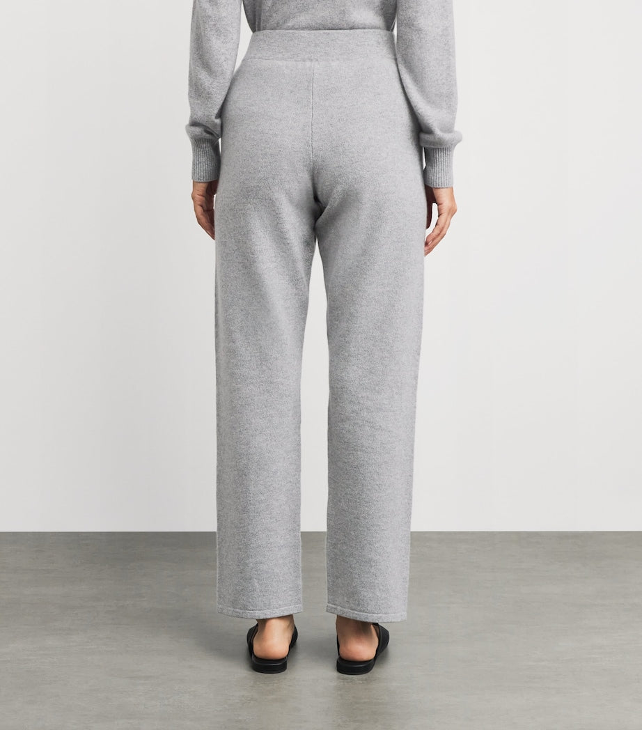 Grey Cashmere Straight Trousers