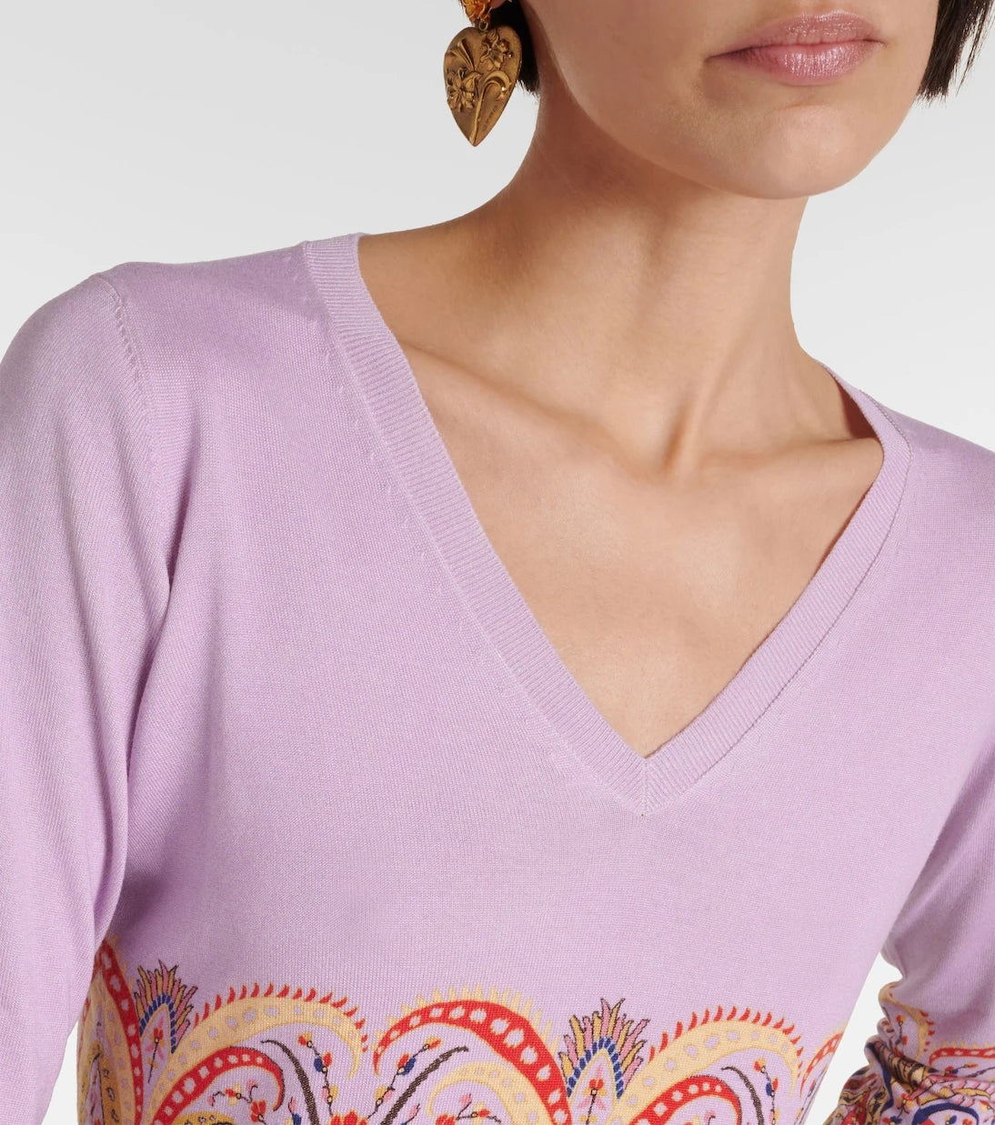 Etro - Printed silk-blend sweater