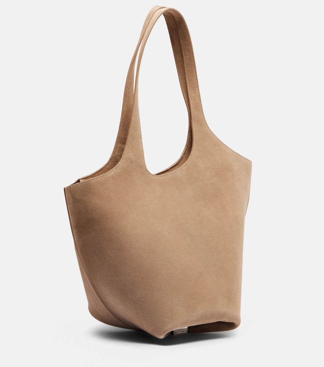 The Attico - La Scoop Medium suede shoulder bag