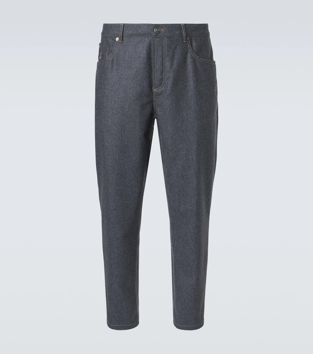 Brunello Cucinelli - Virgin wool flannel straight pants