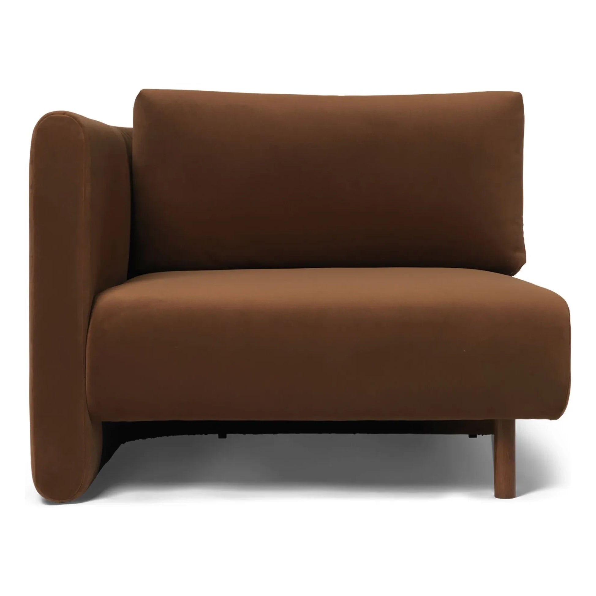 Ferm Living - Dase velvet sofa left module | Brown