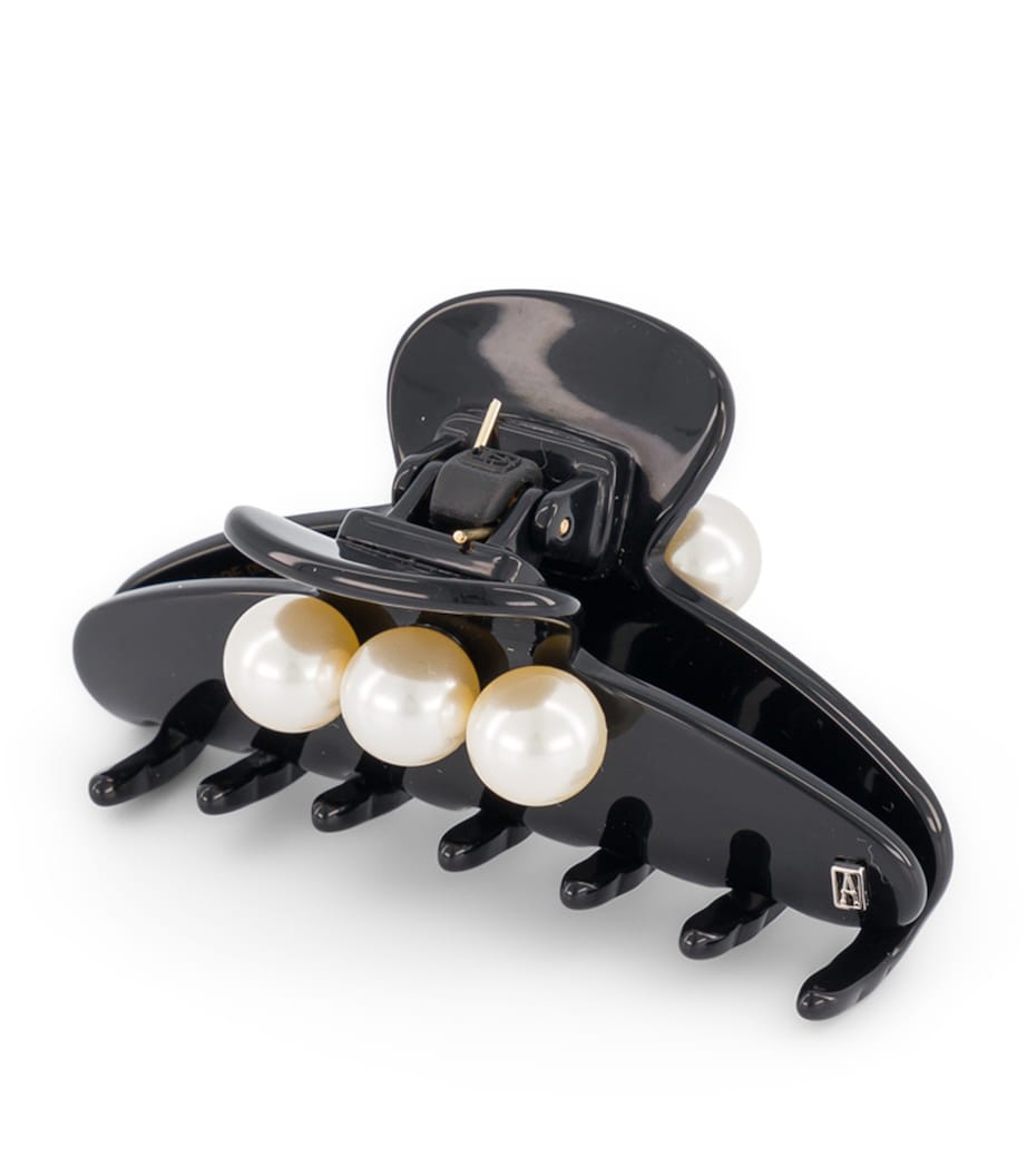 Oversize Pearl-Detail Claw Hair Clip