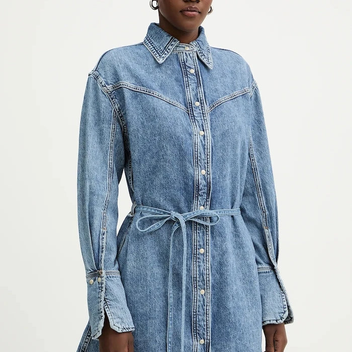 Дънкова рокля BOSS Orange C SHIRTDRESS
