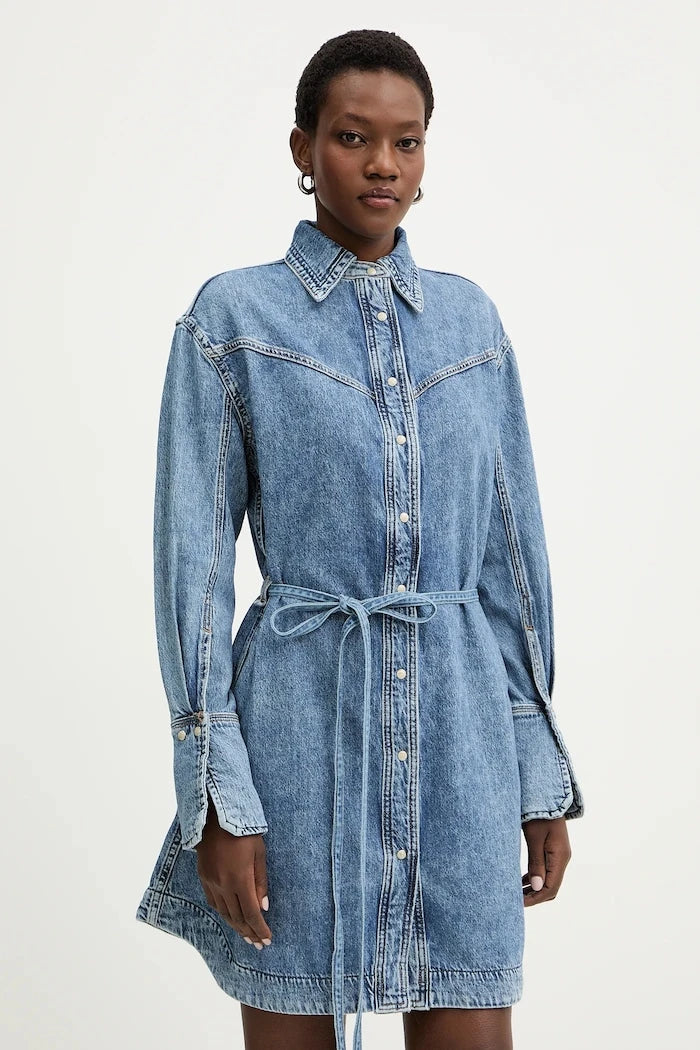 Дънкова рокля BOSS Orange C SHIRTDRESS