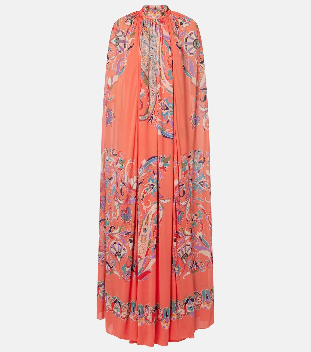 Etro - Paisley caped gown