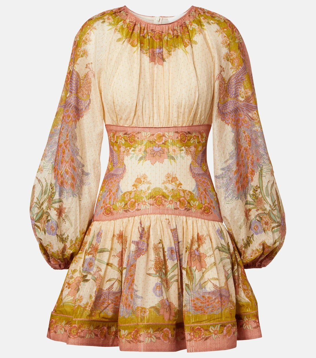 Zimmermann - Indra cotton and silk-blend minidress