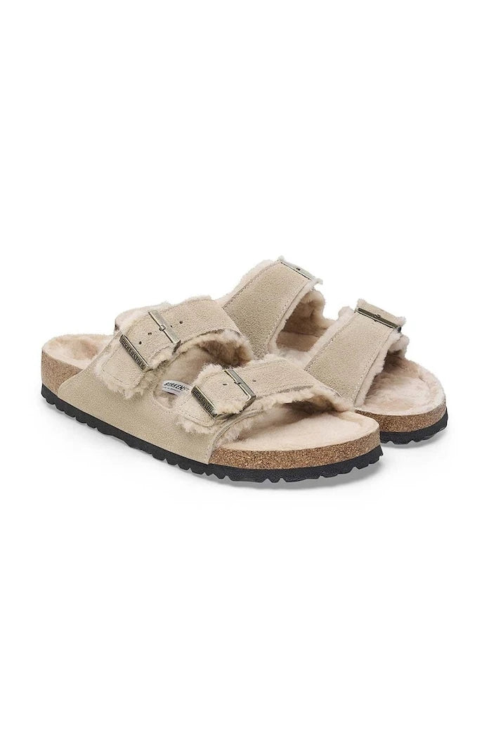 Birkenstock Arizona Shearling Süet Terlik