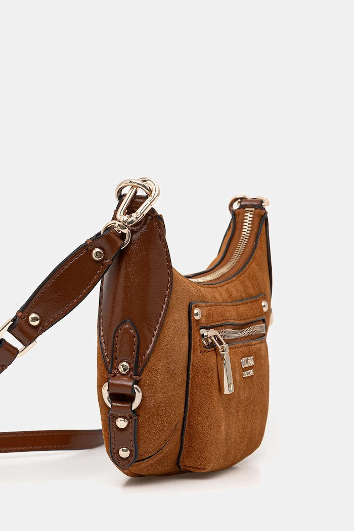 Велурена чанта Guess MARSHA
