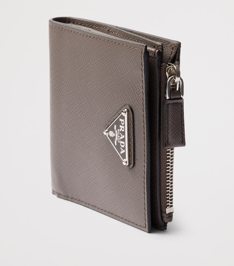Saffiano Leather Triangle Wallet