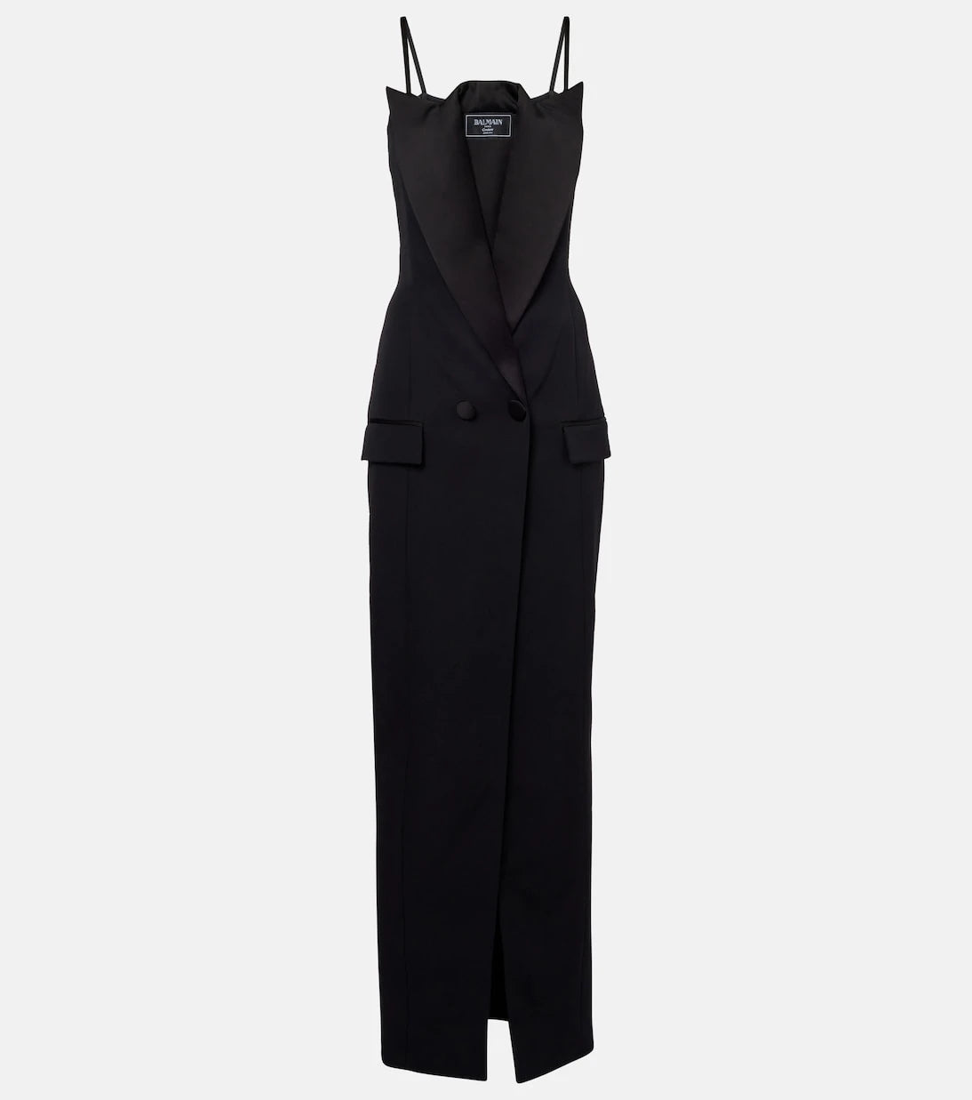 Balmain - Wool grain de poudre gown