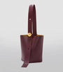 LOEWE Burgundy Medium Leather Pebble Bucket Bag
