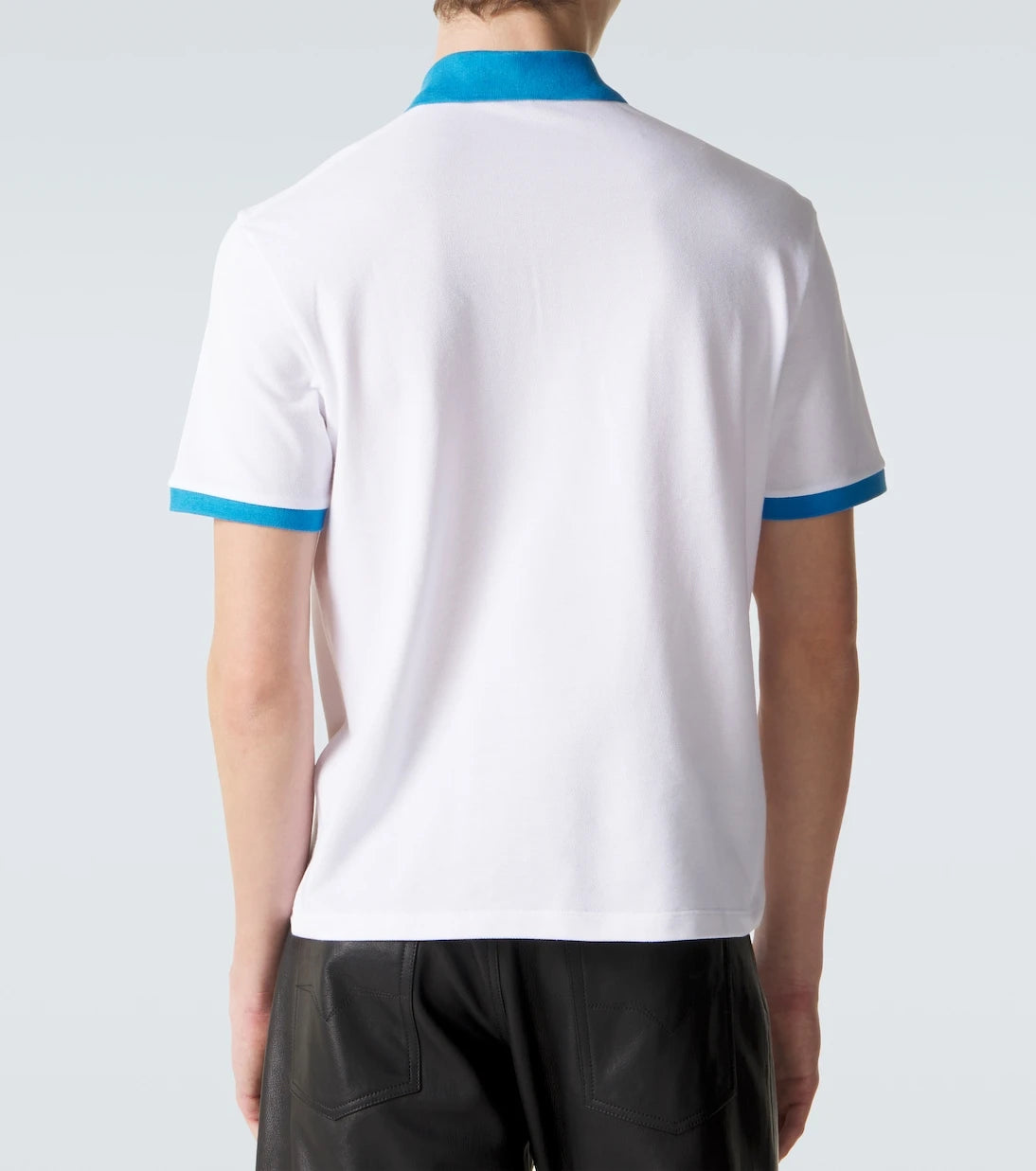 Versace - Printed cotton piqué polo shirt