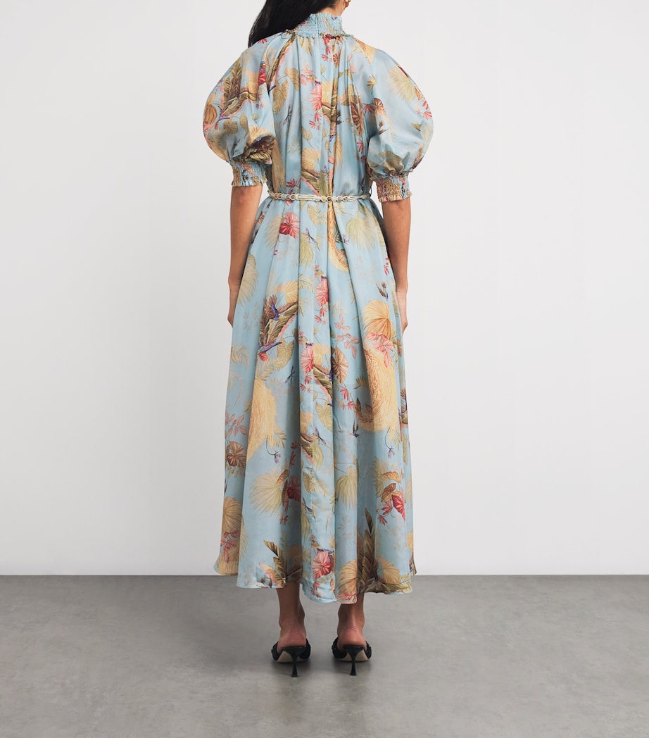 Zimmermann Multi Silk Palm Ascension Maxi Dress