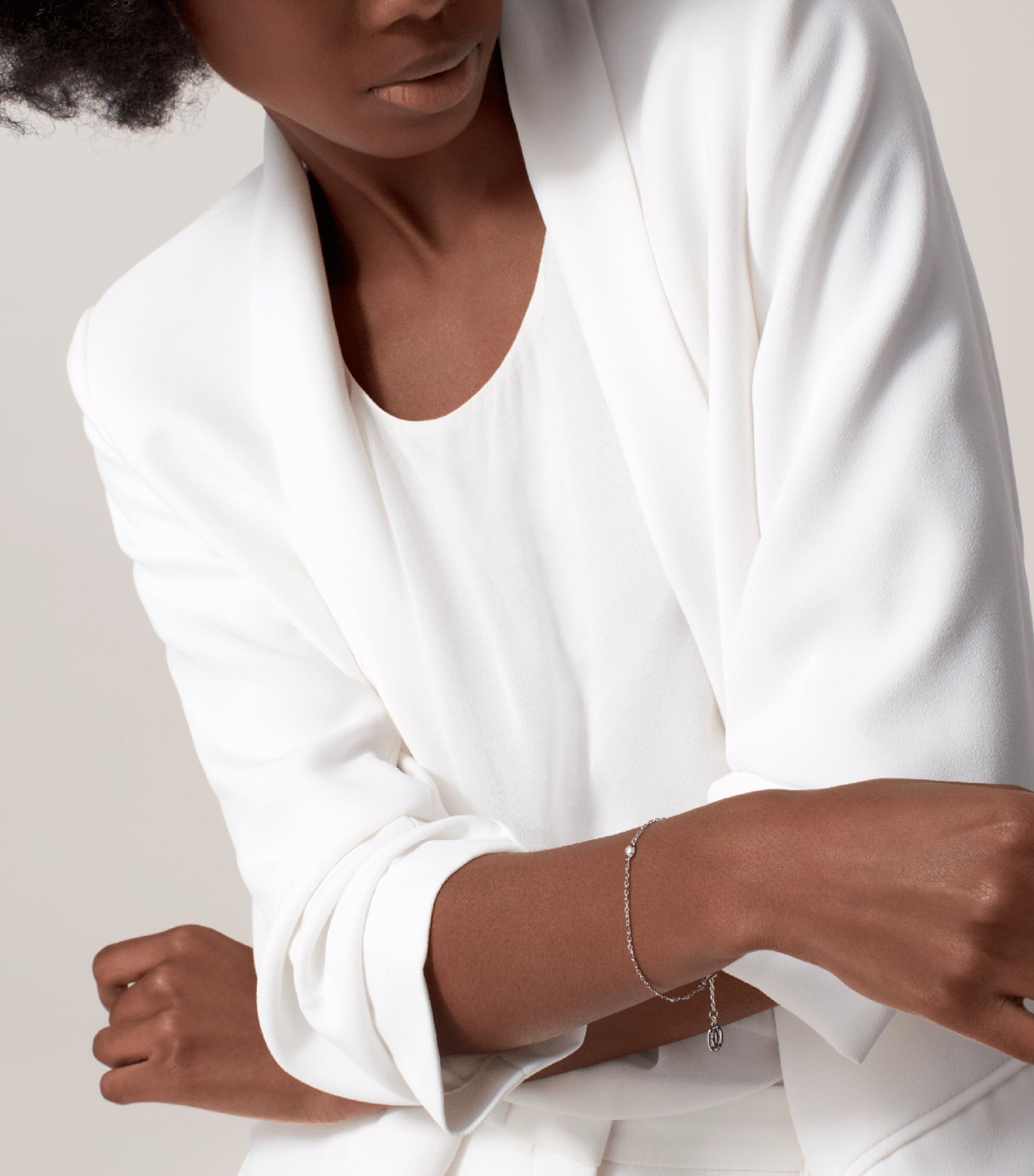 White Gold and Diamond Cartier d'Amour Bracelet